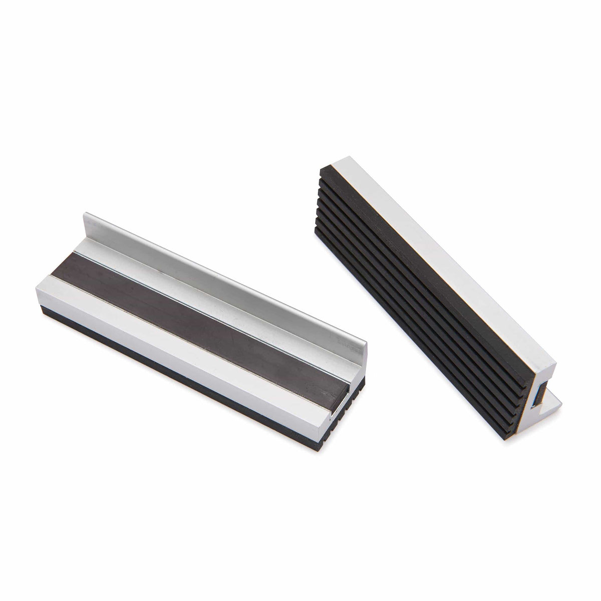 4" Aluminum Vise Jaws With Rubber Face - 4" - Pair