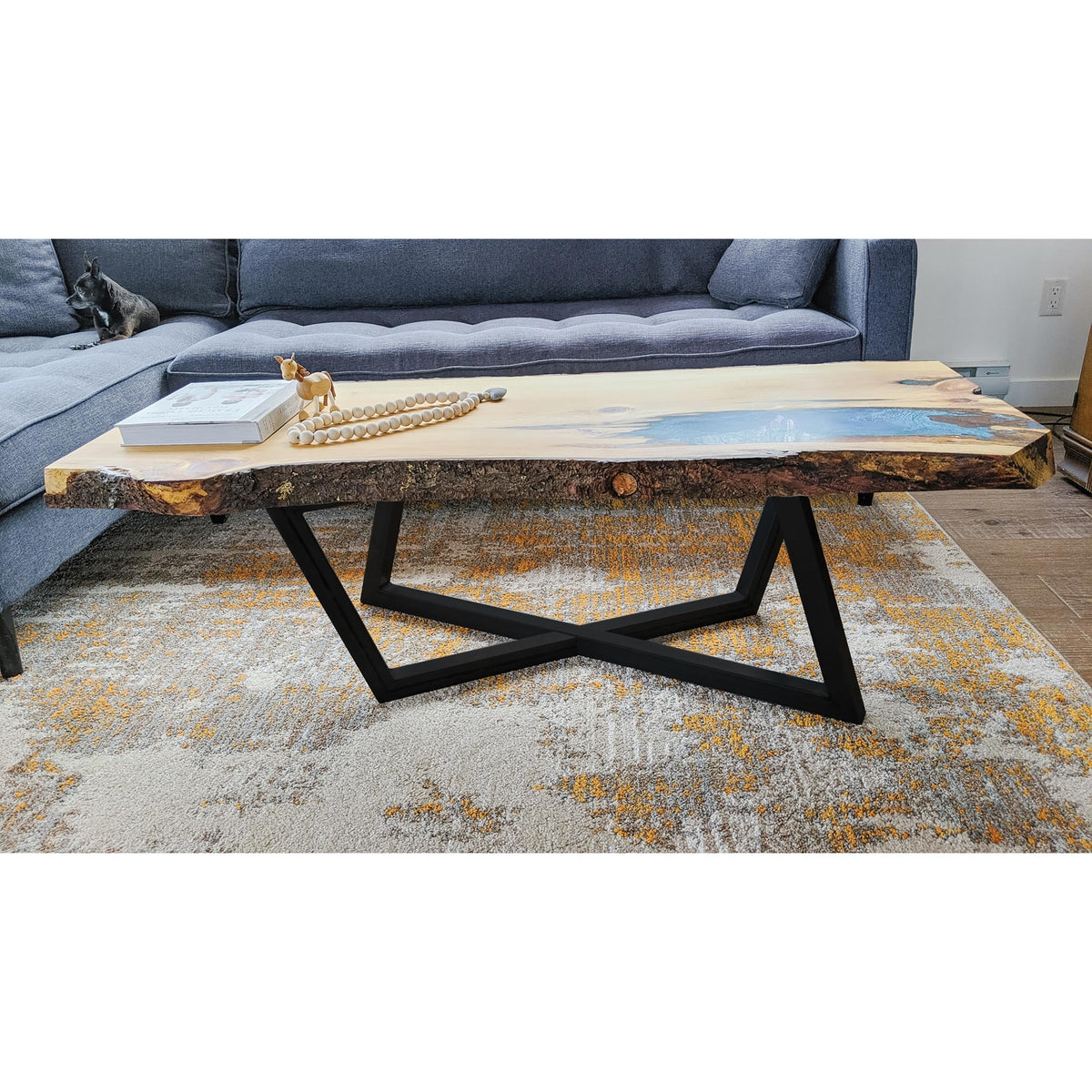 Rhombus Slab Leg Set - 15.5" - High Black