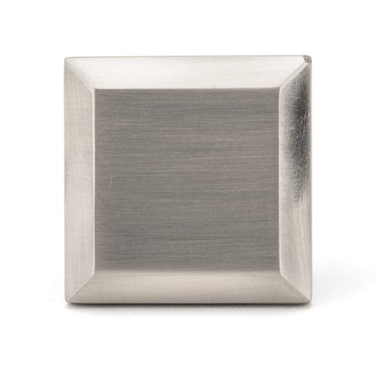 Transitional Knob Square - 1-11/32" x 1-11/32" - Brushed Nickel