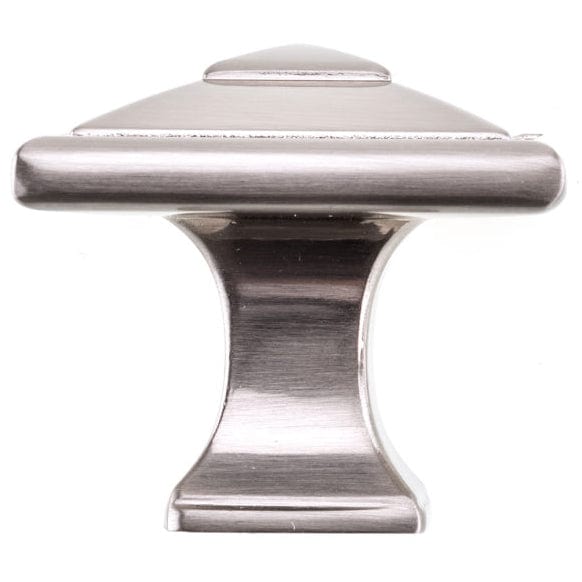 Transitional Knob, 1-1/2" x 1-1/2", Brushed Nickel