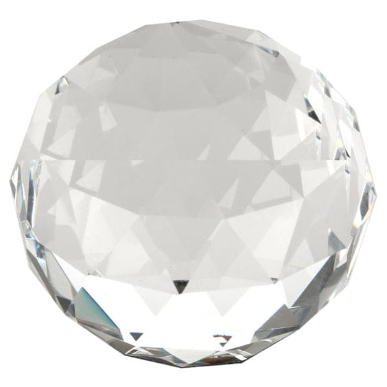 Contemporary Knob, 1-3/16" D, Crystal, Clear, Chrome