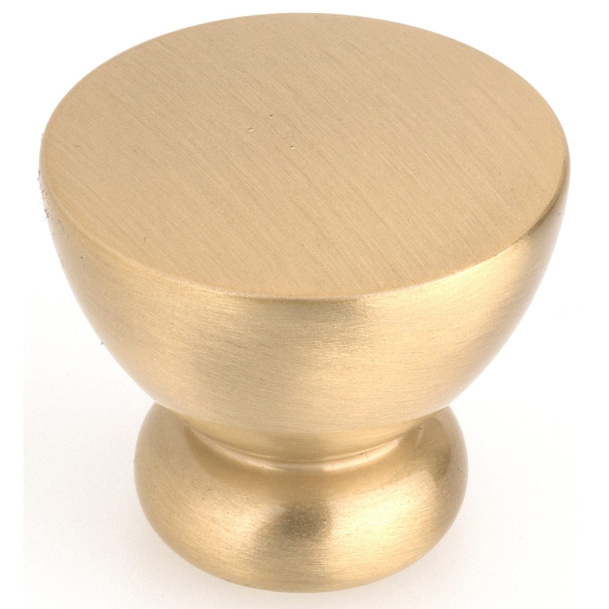Contemporary Knob - 1-1/4" D - Brushed Gold