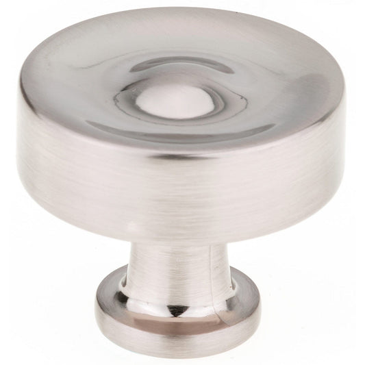 Traditional Knob, 1-3/8" D, Brushed Nickel