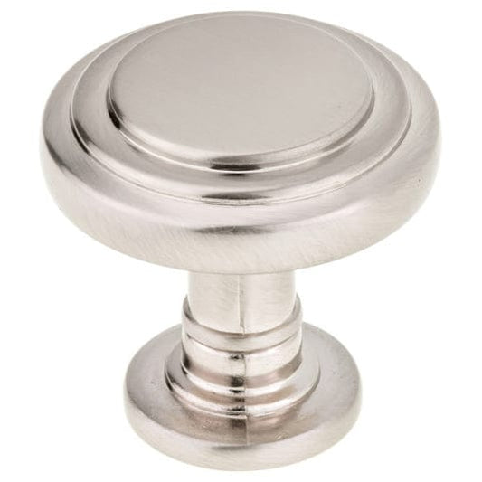 Traditional Knob, 1-5/16" D, Brushed Nickel