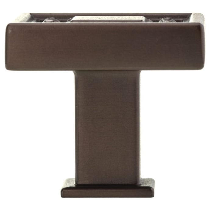 Transitional Knob, 1-5/16" x 1-5/16", Honey Bronze