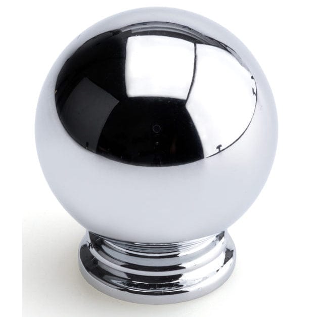 Traditional Knob, 1-3/16" D, Chrome