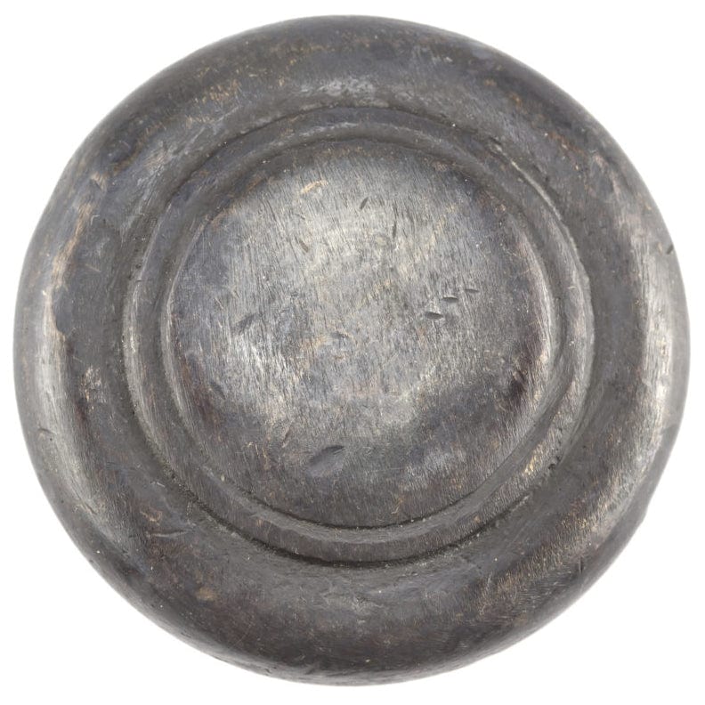 Smooth Traditional Knob with Ridge Embellishment - 1-3/8" Diameter - Dark Bronze