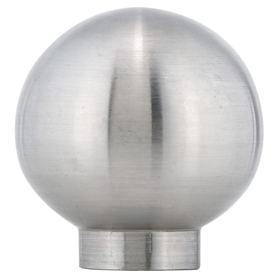 Contemporary Knob, 31/32" D, Stainless Steel