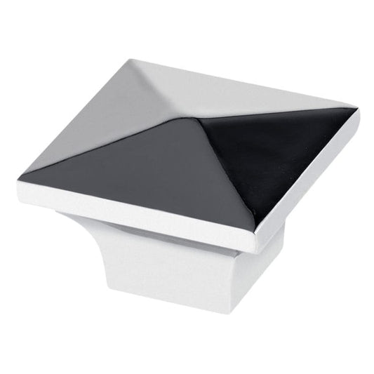 Contemporary Knob, 1-1/4" x 1-1/4", Chrome