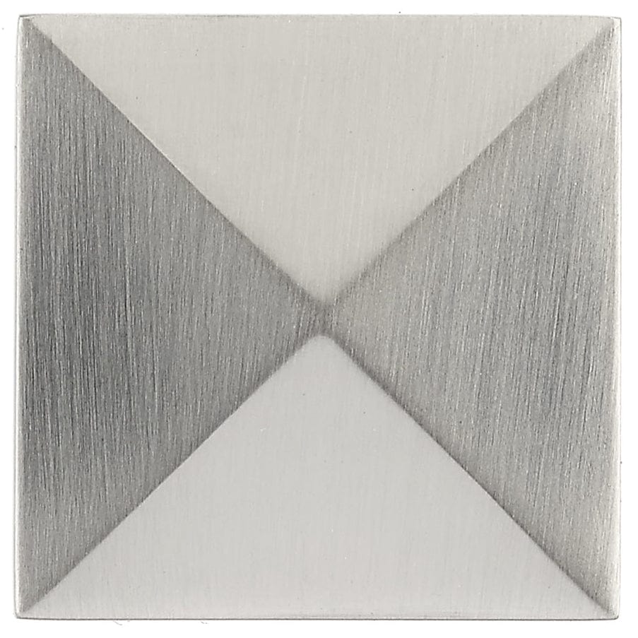 Contemporary Knob, 1-1/4" x 1-1/4", Brushed Nickel