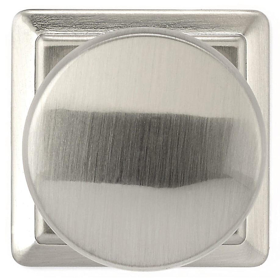 Traditional Knob, 1-1/4" x 1-1/4", Brushed Nickel