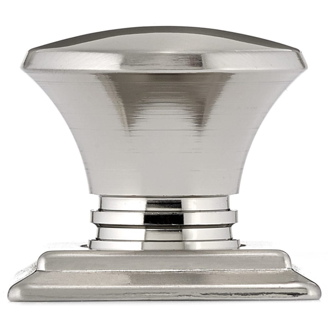 Traditional Knob, 1-1/4" x 1-1/4", Brushed Nickel