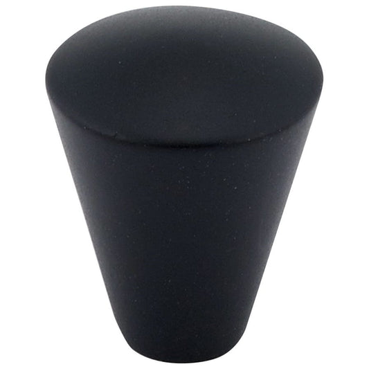 Contemporary Knob, 9/16" D, Matte Black