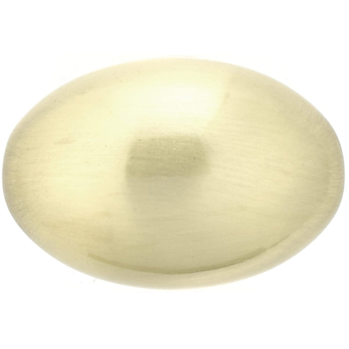 Traditional Oval Knob - 1-3/16" x 25/32" - Satin Brass