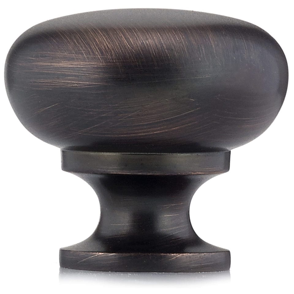 Traditional Knob, 1-1/4" D, Brushed Oil-Rubbed Bronze