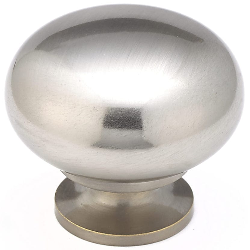 Traditional Knob - 1-1/2" D - Brushed Nickel