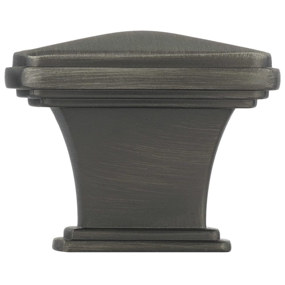 Transitional Square Knob - 1-11/16" x 1-11/16" - Antique Nickel