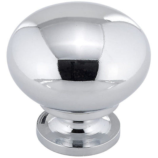 Traditional Mushroom Shape Knob- 1-1/4" Diameter - Chrome