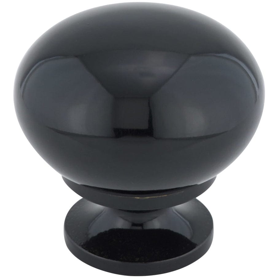 Traditional Knob, 1-1/4" D, Black