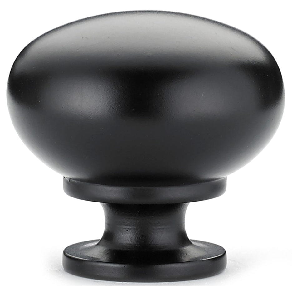 Traditional Knob, 1-1/4" D, Matte Black