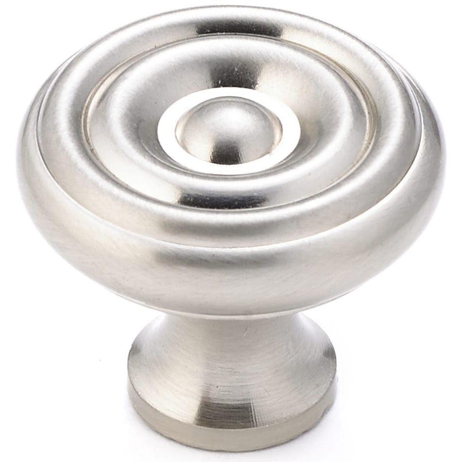 Traditional Knob, 1-1/4" D, Brushed Nickel