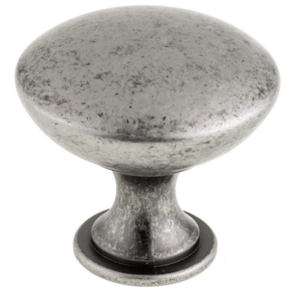 Contemporary Knob, 1-9/16" D, Pewter