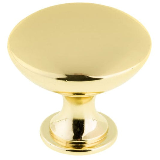 Contemporary Knob - 1-9/16" D - Satin Gold