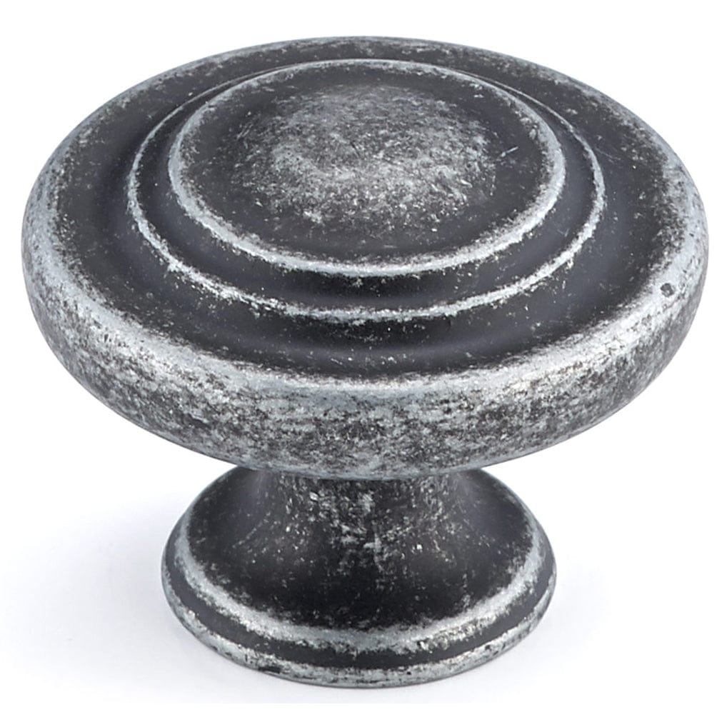 Traditional Knob, 1-5/16" D, Natural Iron