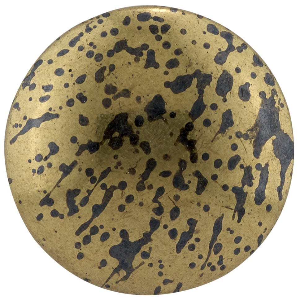 Traditional Knob, 1-3/16" D, Oxidized Brass