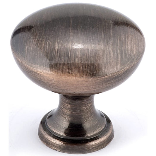 Traditional Knob - 1-3/16" D - Antique Copper