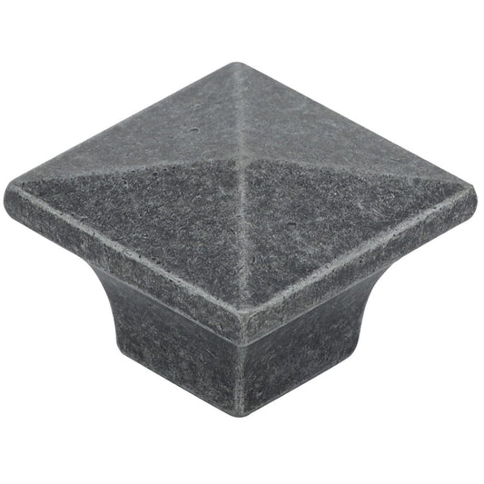 Traditional Knob, 1-1/4" x 1-1/4", Natural Iron