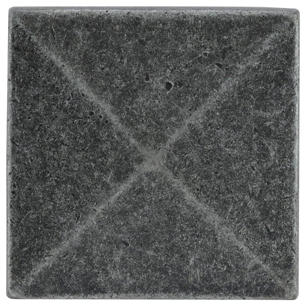Traditional Knob, 1-1/4" x 1-1/4", Natural Iron