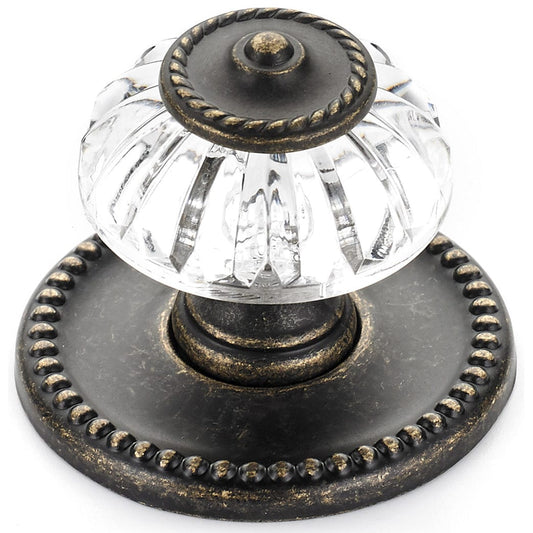 Eclectic Knob, 1-5/16" D, Burnished Brass