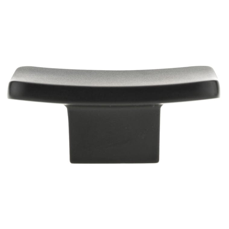 Contemporary Knob, 2-1/4" x 2-1/4", Matte Black