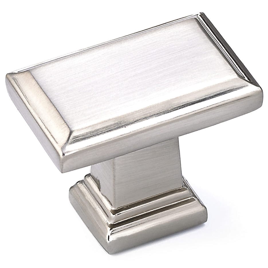 Transitional Knob, 1-1/2" x 15/16", Brushed Nickel