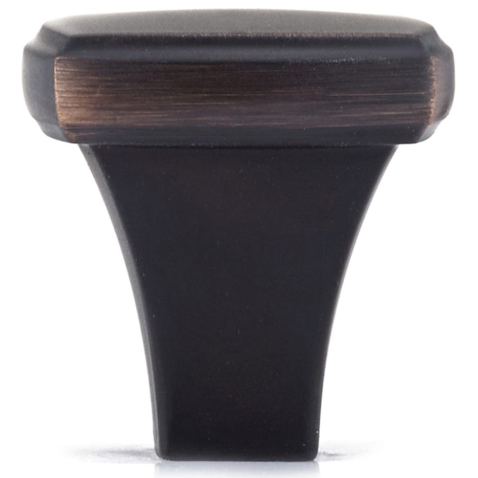 Transitional Knob, 1-1/4" x 1-1/4", Brushed Oil-Rubbed Bronze