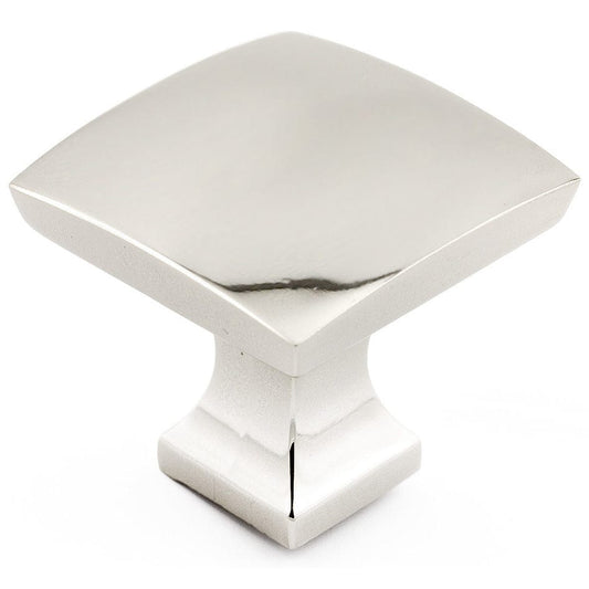 Transitional Knob, 1-5/16" x 1-5/16", Polished Nickel