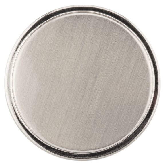 Transitional Step Faced Round Knob with Flared Stepped Base - 1-9/16" Diameter - Brushed Nickel