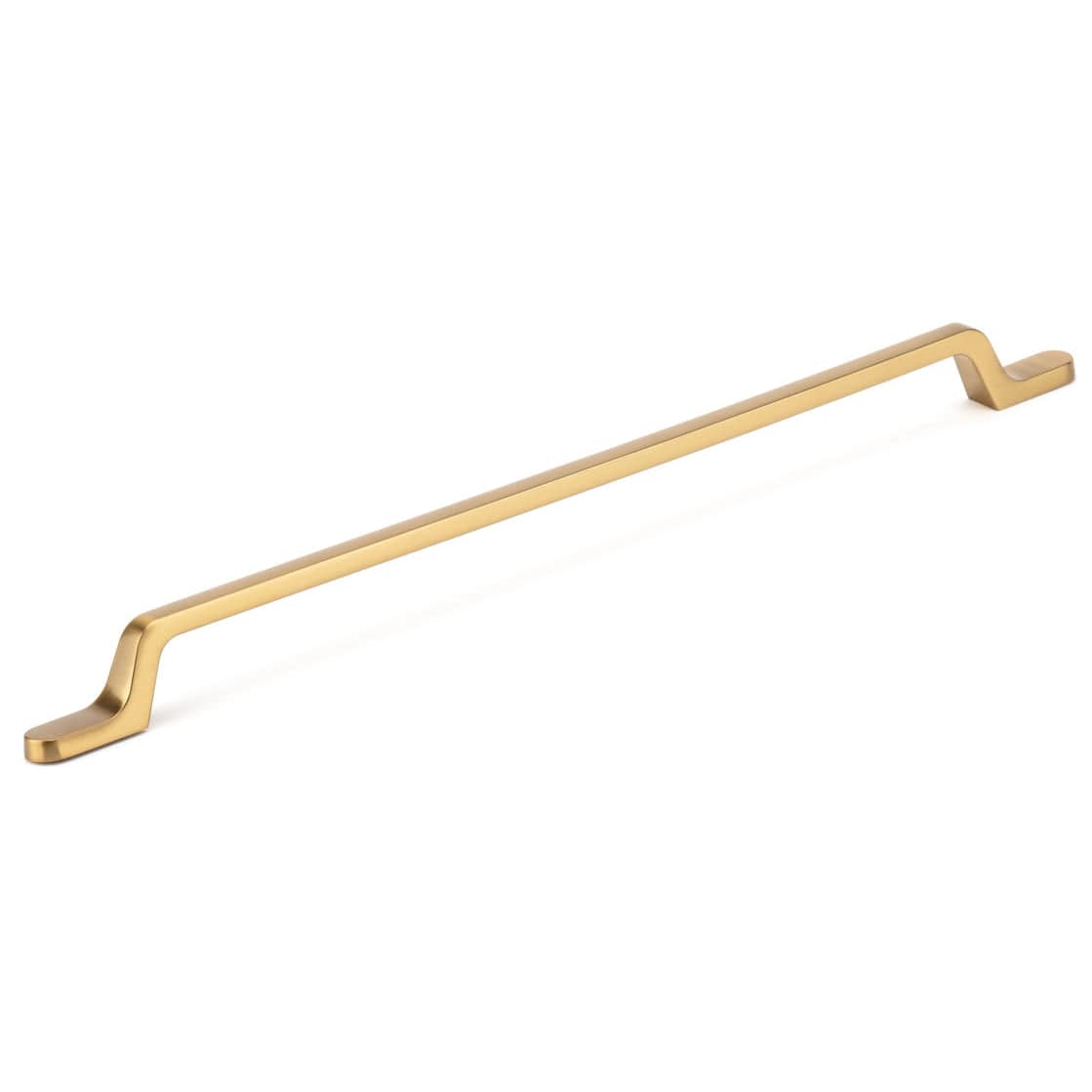 Sleek Contemporary Pull - Brushed Aurum Gold - 12-5/8" Center-to-Center x 15-1/4" L