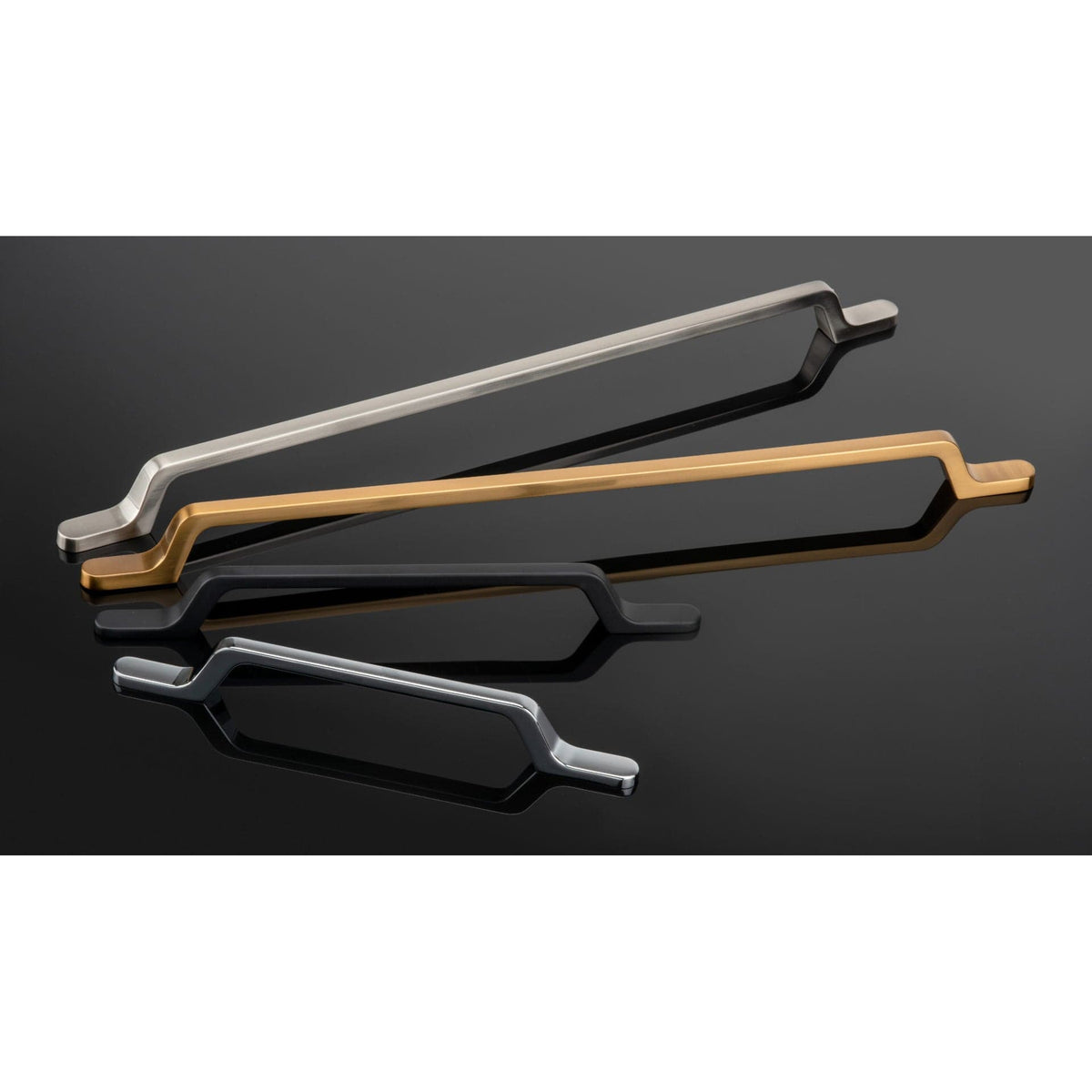 Contemporary Pull - 12-5/8" Center-to-Center - 9/16" W x 15-1/4" L - Matte Black
