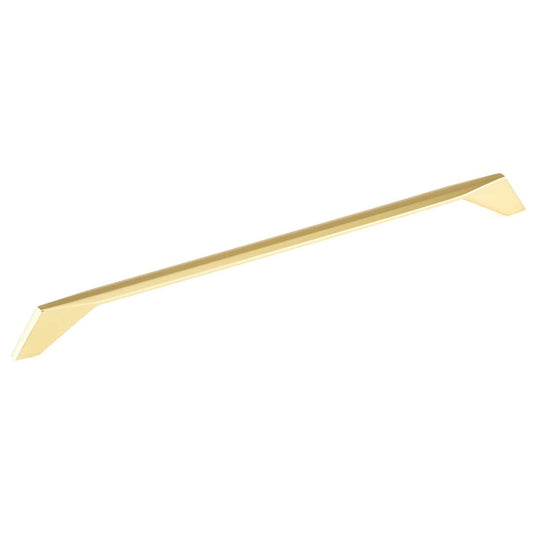 Contemporary Pull, 12-5/8" Center-to-Center, Brushed Gold