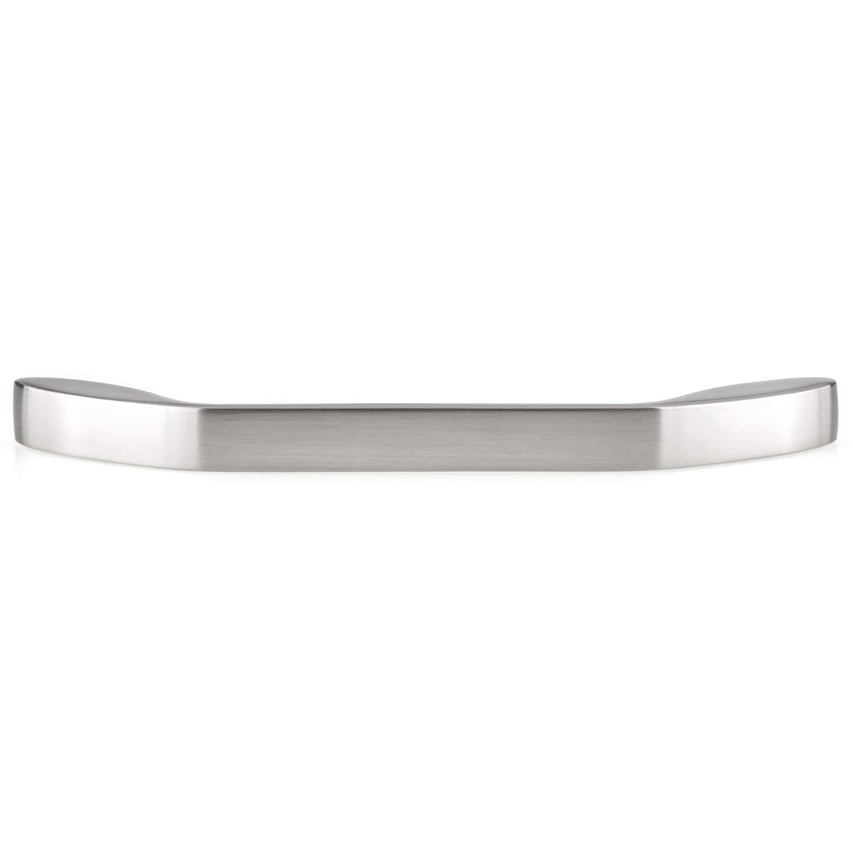 Contemporary Metal Pull - 6-5/16" Center-to-Center - 6-31/32" OL - Brushed Nickel