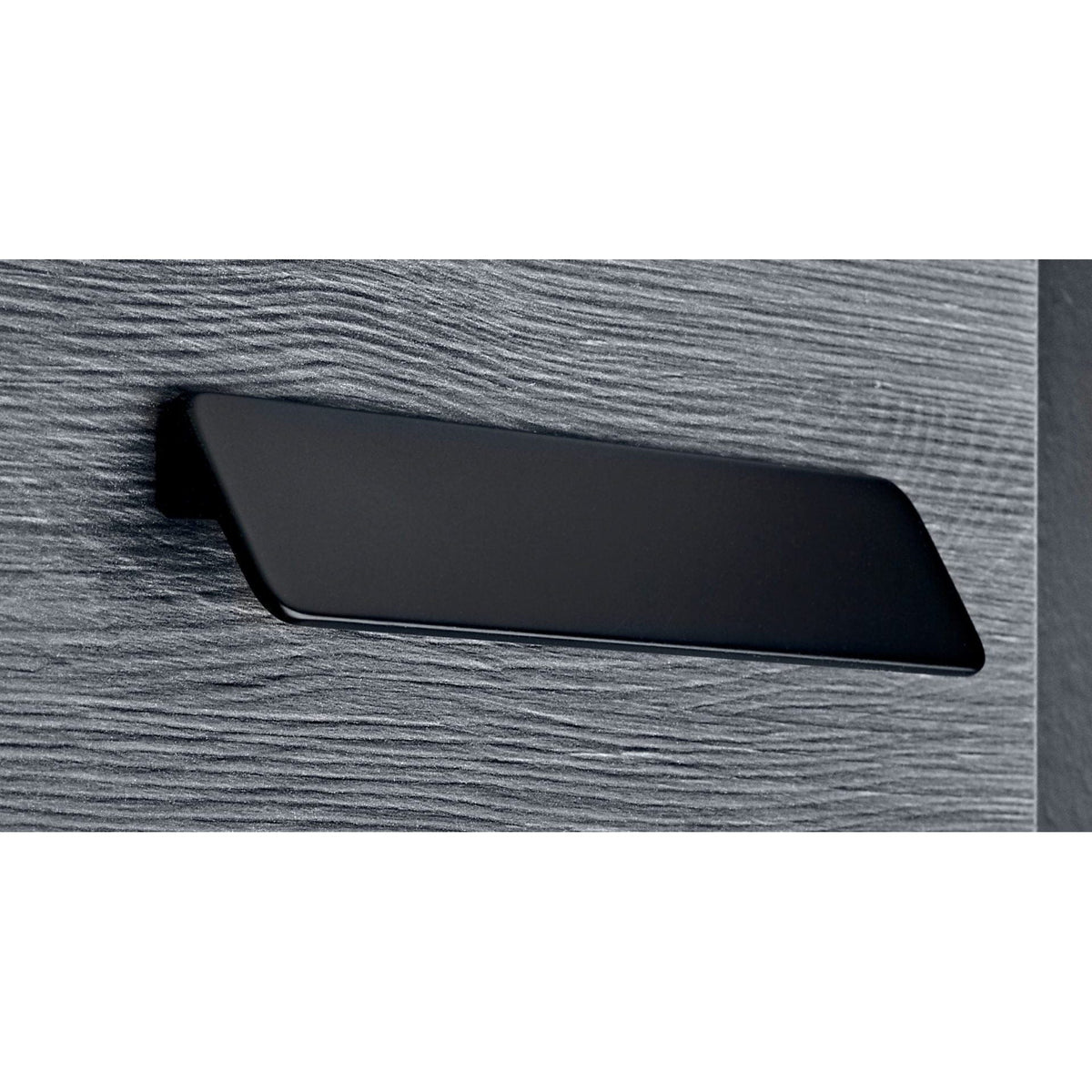 Contemporary Pull, 10-1/8" Center-to-Center, Matte Black
