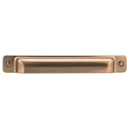 Rectangular Cup Transitional Pull - 5-1/32" Center-to-Center -5-3/4" OL - Champagne Bronze