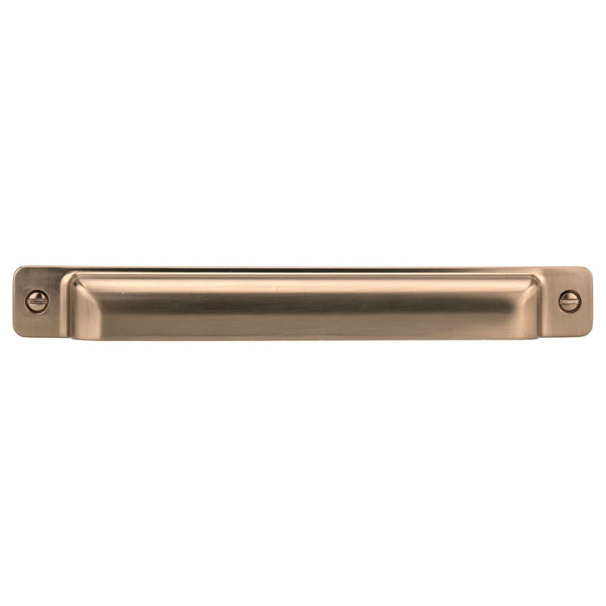 Rectangular Cup Transitional Pull - Champagne Bronze - 7-9/16" Center-to-Center  x 8-9/32" L