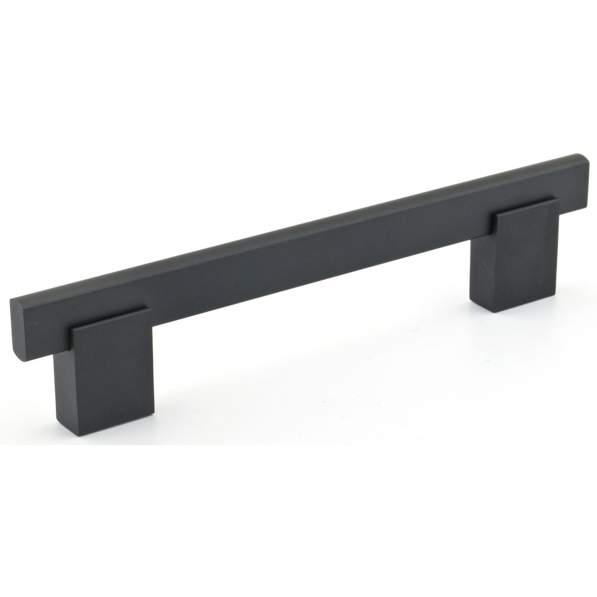 Contemporary Rectangular Bar Pull - Matte Black - 5-1/16" Center-to-Center - 6-5/16" OL