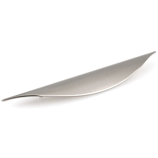Contemporary Cup Pull, 3-3/4" Center-to-Center, Brushed Nickel