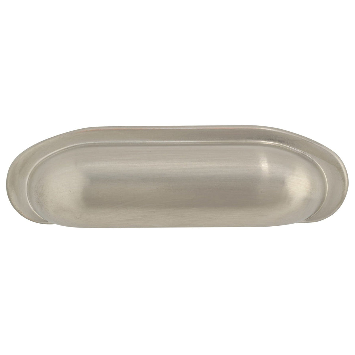 Contemporary Cup Pull, 2-1/2" Center-to-Center, Brushed Nickel