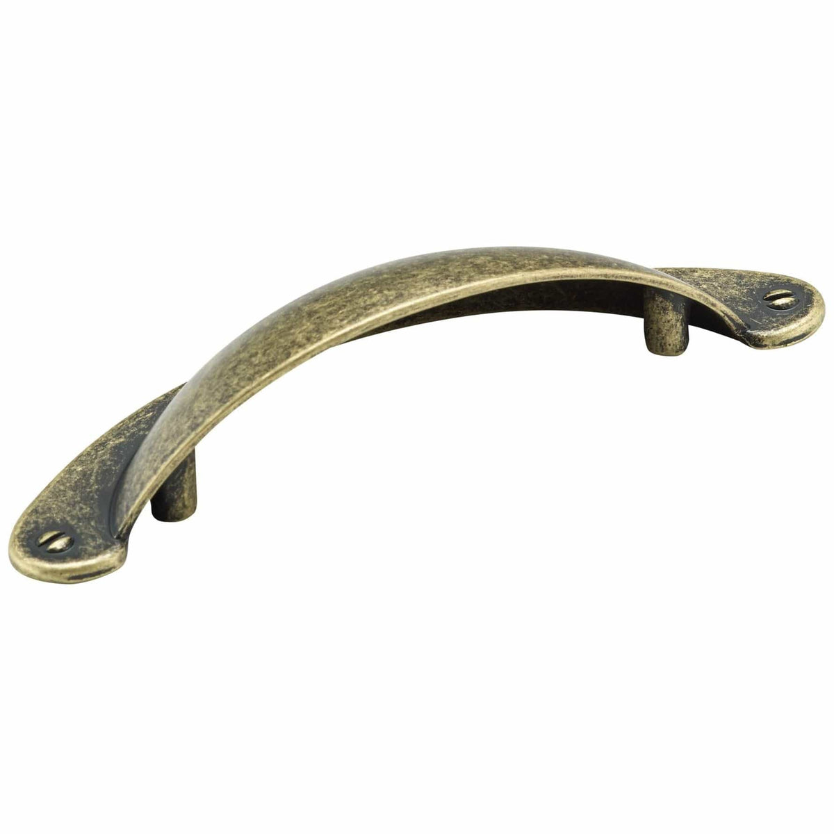 Traditional Cup Pull, 3" Center-to-Center, Burnished Brass