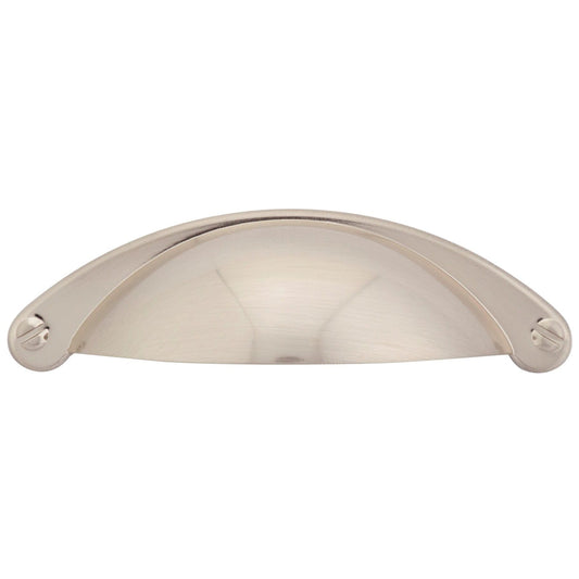 Traditional Cup Pull, 2-1/2" Center-to-Center, Brushed Nickel